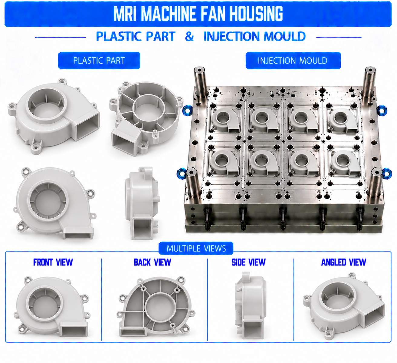 MRI Machine Plastic Fan Housing Mould and Moulding Services